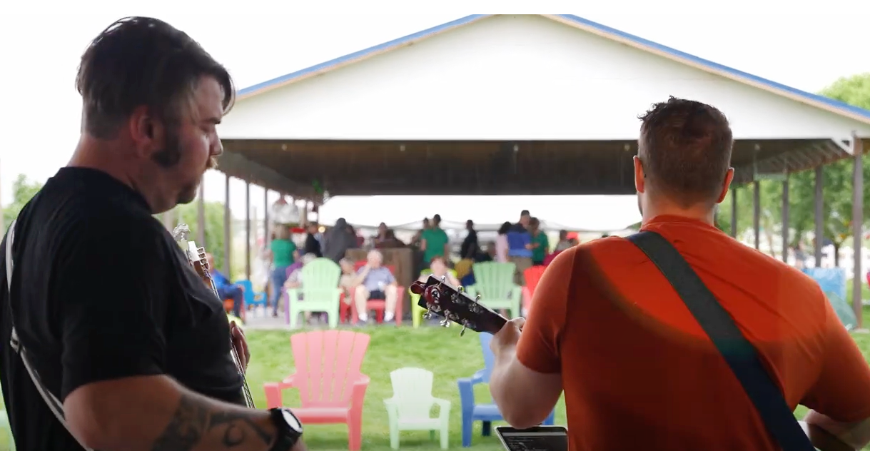 Band playing at Elderado's annual summer BBQ 2022